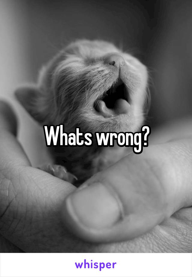 Whats wrong?