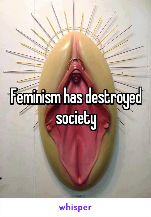 Feminism has destroyed society