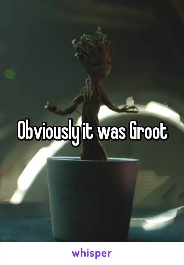 Obviously it was Groot