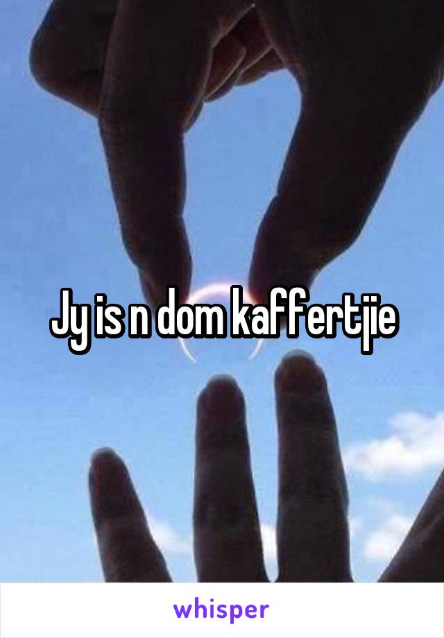 Jy is n dom kaffertjie