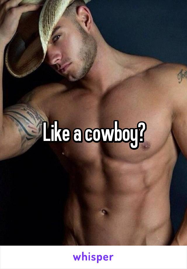 Like a cowboy?