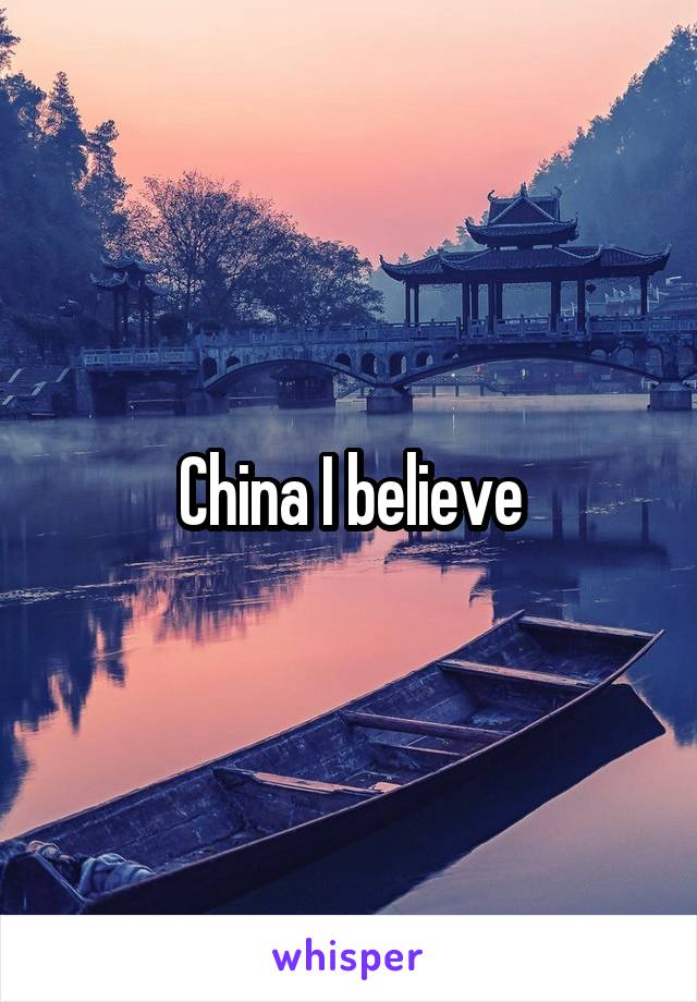  China I believe 