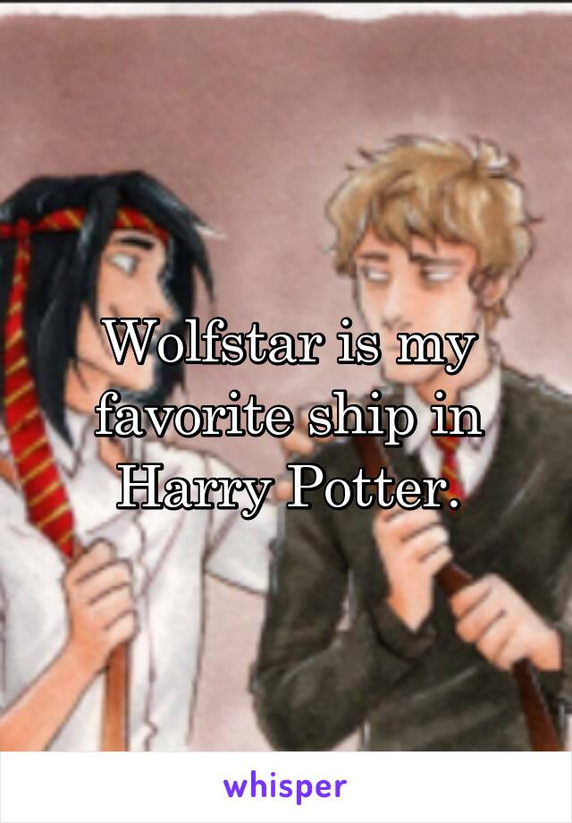 Wolfstar is my favorite ship in Harry Potter.