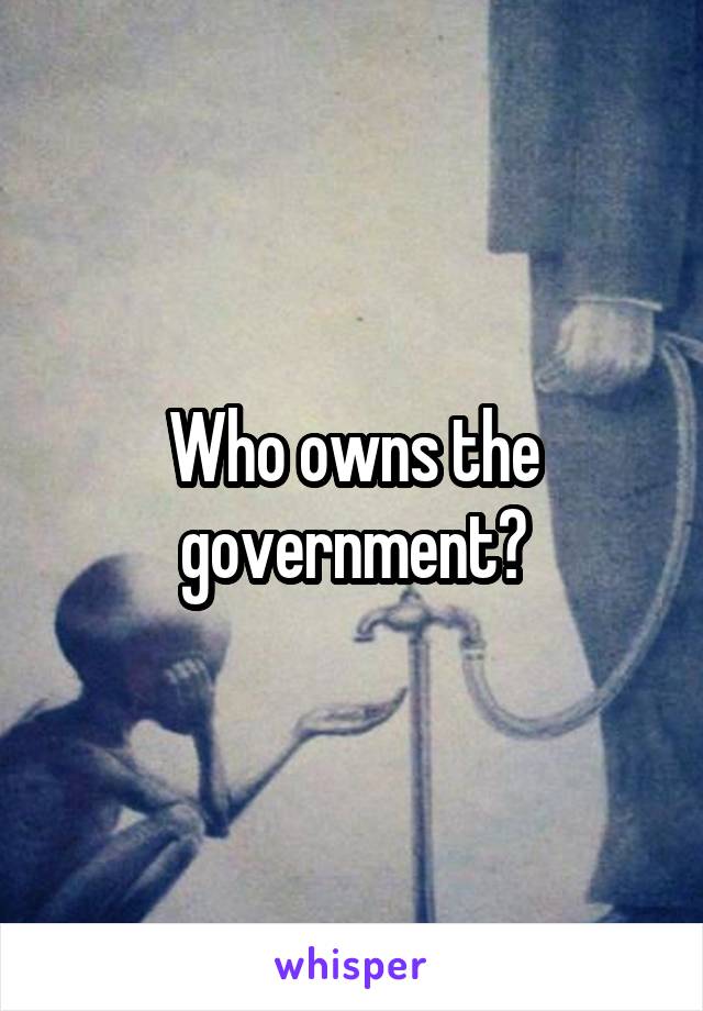 Who owns the government?