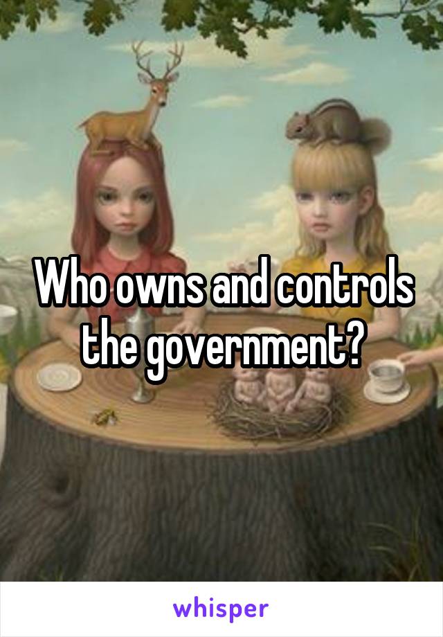 Who owns and controls the government?