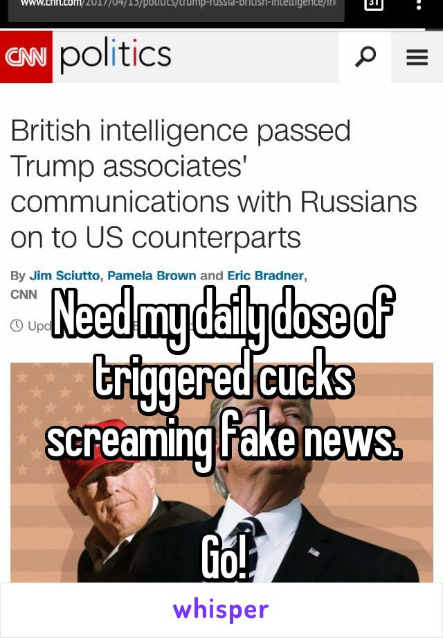 



Need my daily dose of triggered cucks screaming fake news.

Go!