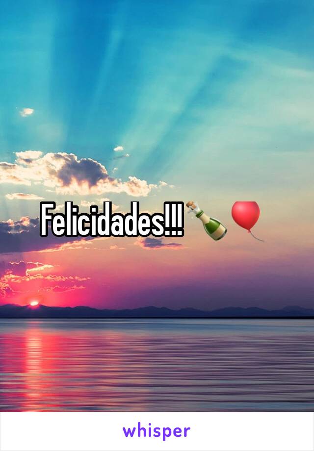 Felicidades!!!🍾🎈 