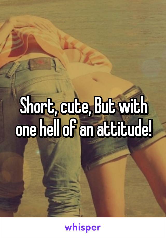 Short, cute, But with one hell of an attitude!