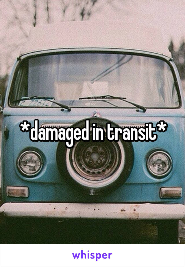 *damaged in transit*