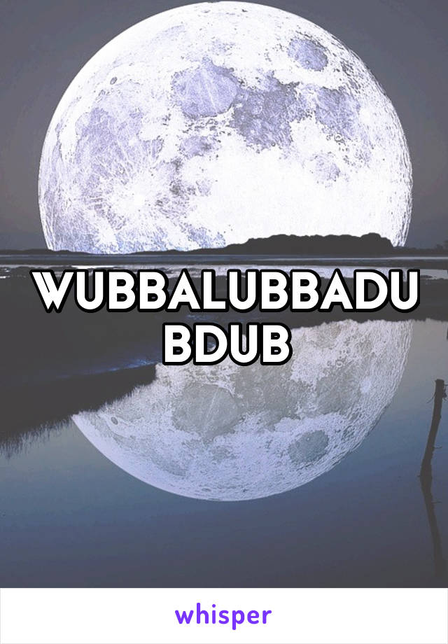 WUBBALUBBADUBDUB