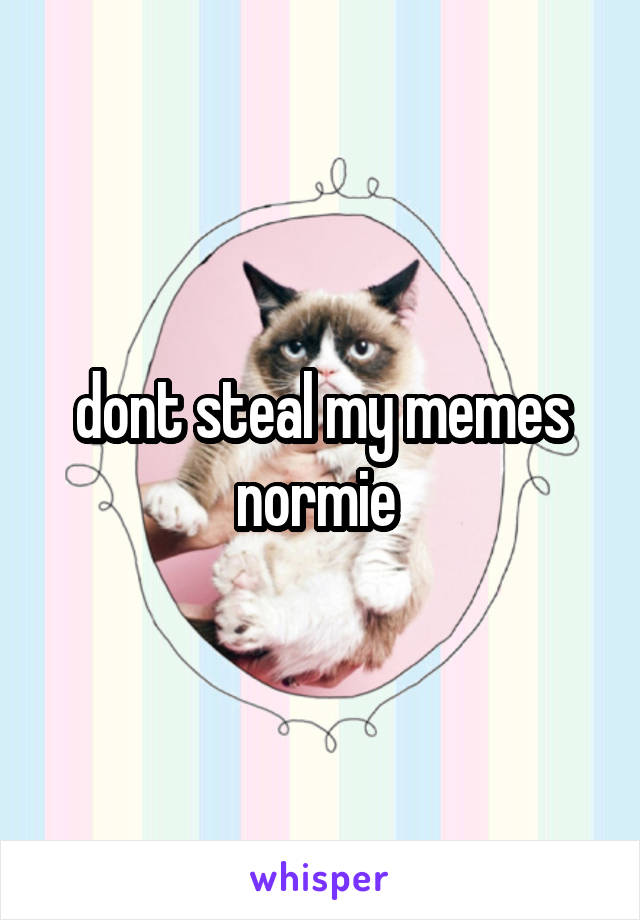 dont steal my memes normie 