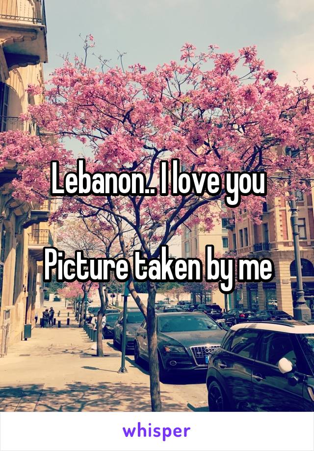 Lebanon.. I love you

Picture taken by me