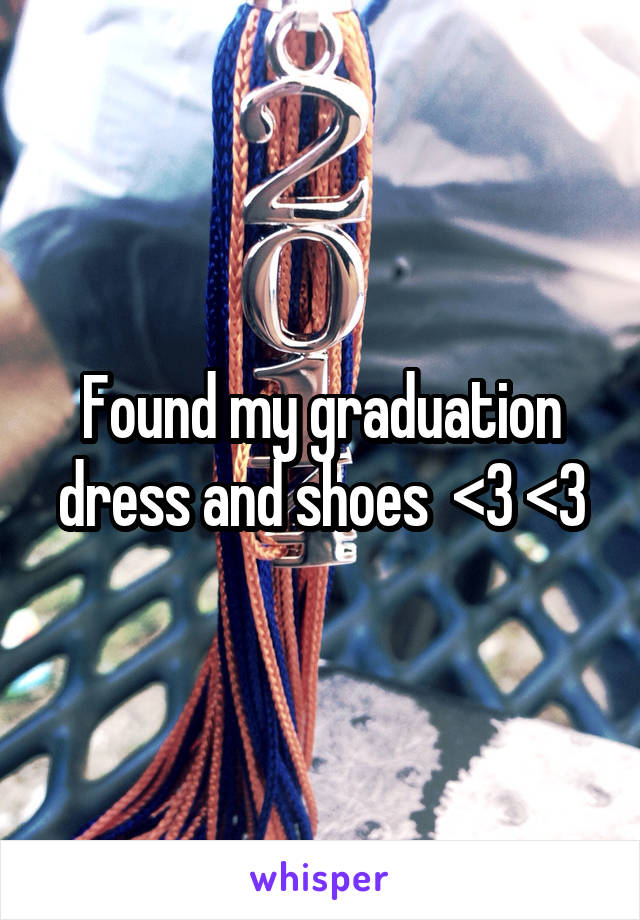 Found my graduation dress and shoes  <3 <3