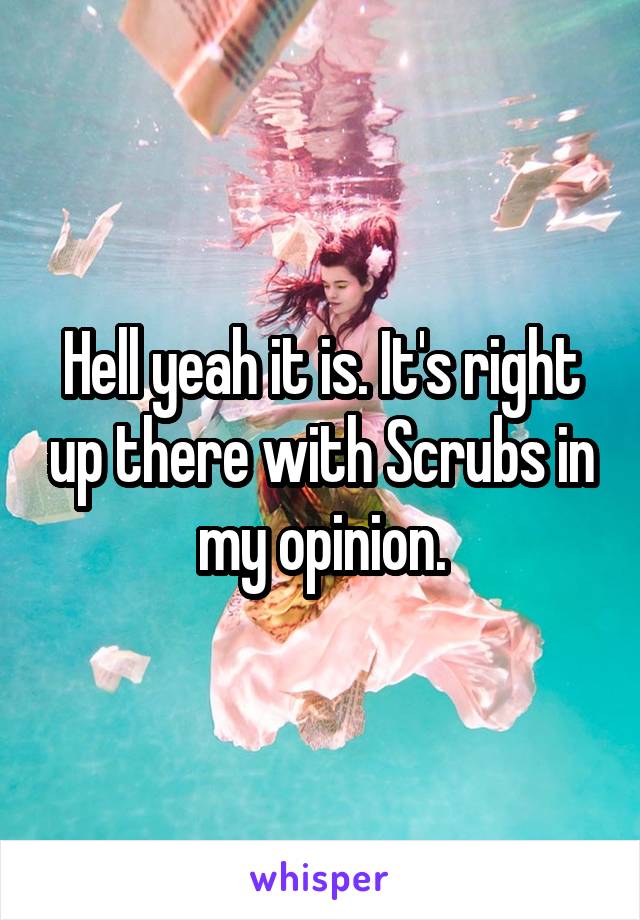 Hell yeah it is. It's right up there with Scrubs in my opinion.