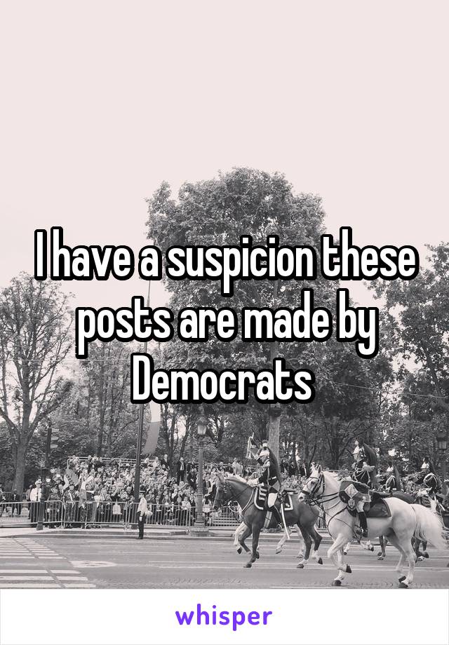 I have a suspicion these posts are made by Democrats 