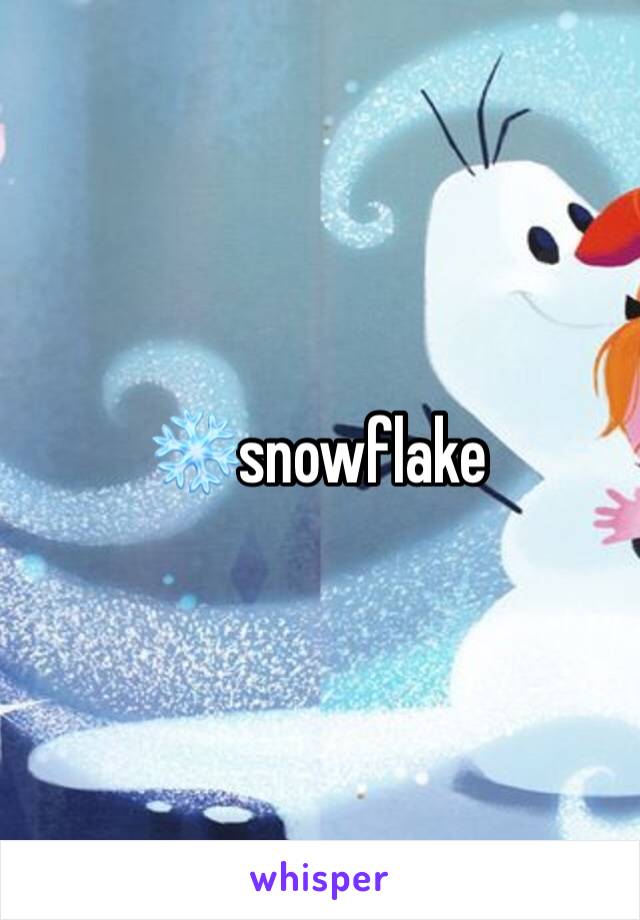 ❄️snowflake 