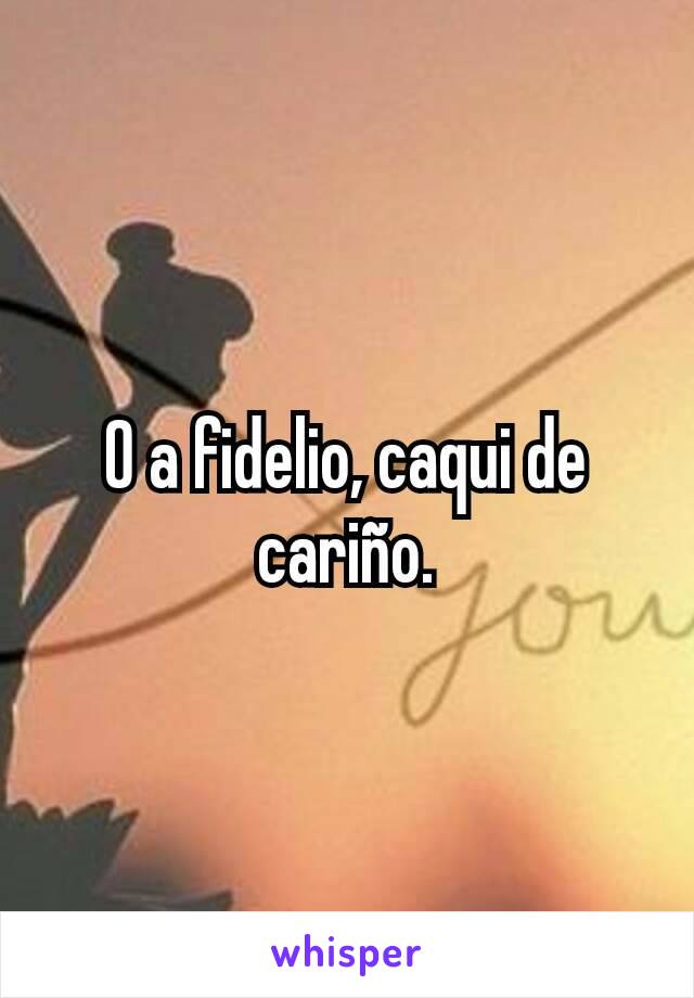 O a fidelio, caqui de cariño.