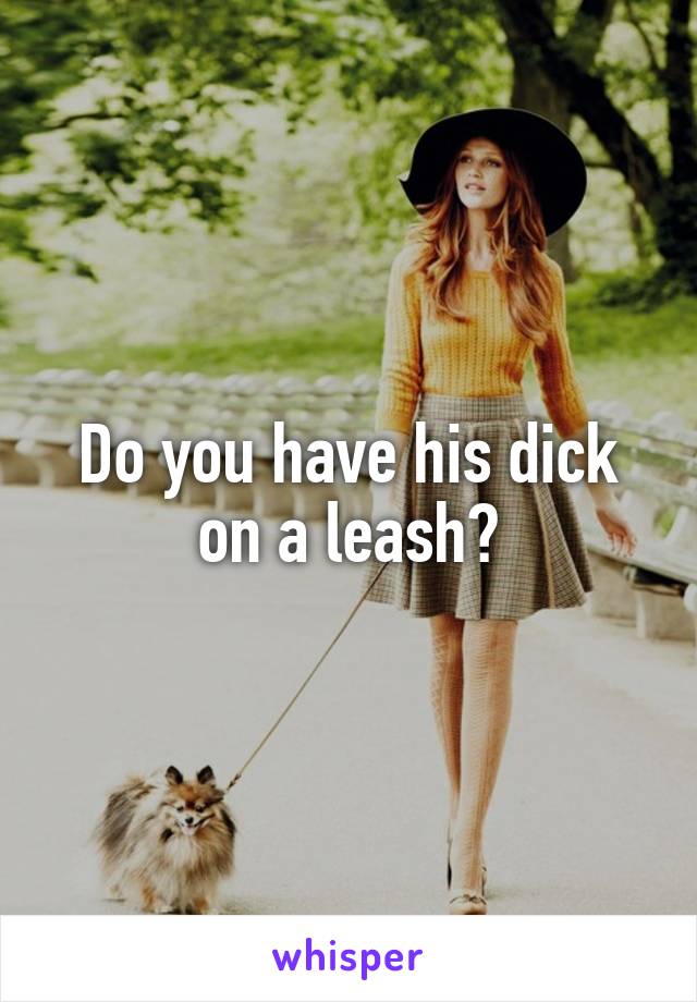 Do you have his dick on a leash?