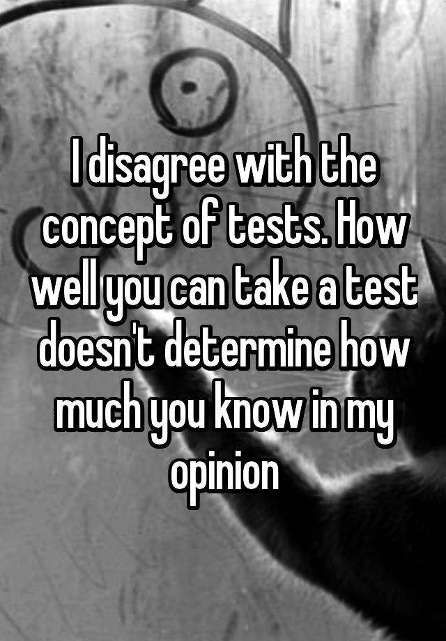 i-disagree-with-the-concept-of-tests-how-well-you-can-take-a-test