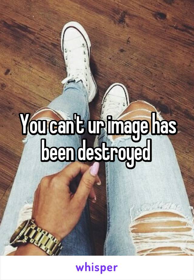 You can't ur image has been destroyed 