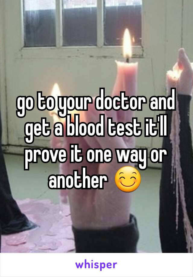 go to your doctor and get a blood test it'll prove it one way or another 😊