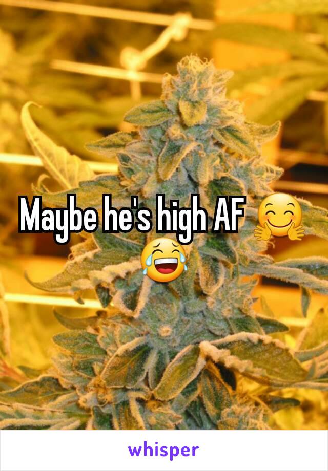 Maybe he's high AF 🤗😂