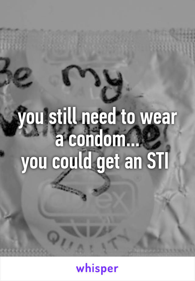you still need to wear a condom...
you could get an STI 