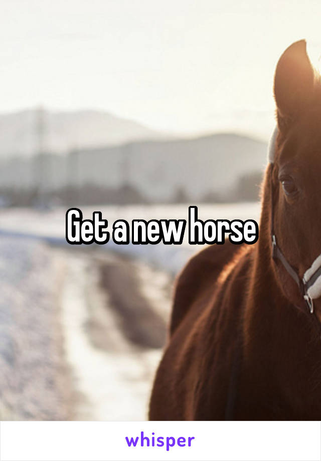 Get a new horse