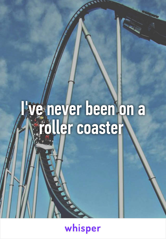 I've never been on a roller coaster 