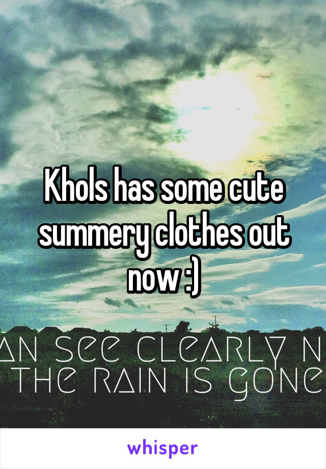 Khols has some cute summery clothes out now :)