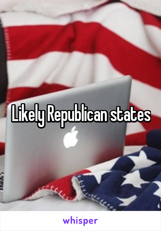 Likely Republican states