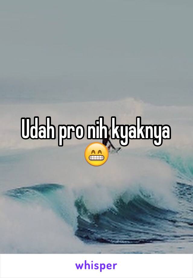 Udah pro nih kyaknya
😁