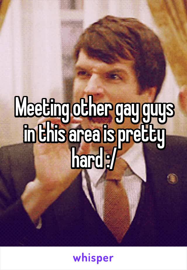 Meeting other gay guys in this area is pretty hard :/