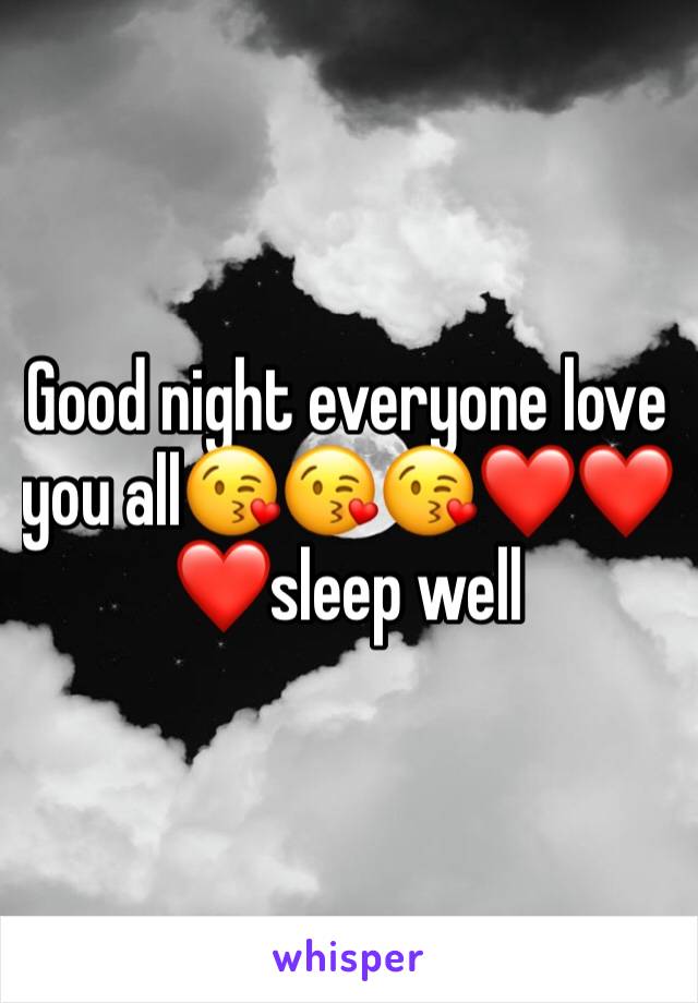 Good night everyone love you all😘😘😘❤️❤️❤️sleep well 