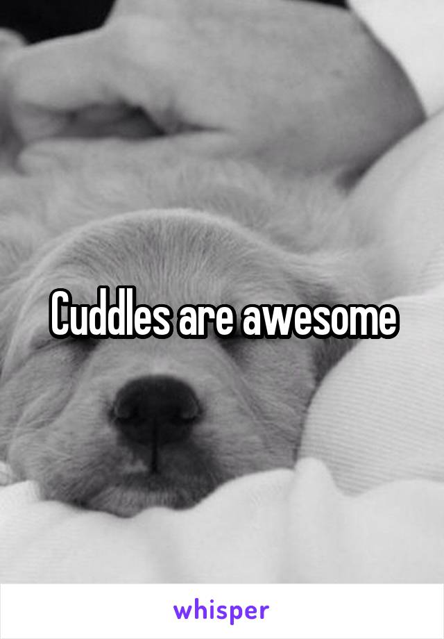 Cuddles are awesome