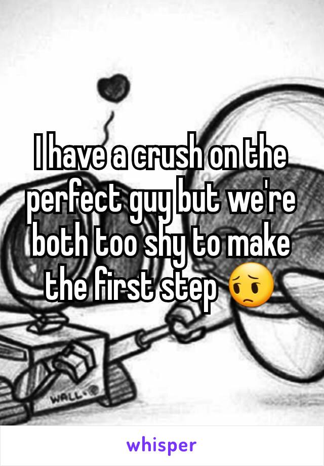 I have a crush on the perfect guy but we're both too shy to make the first step 😔