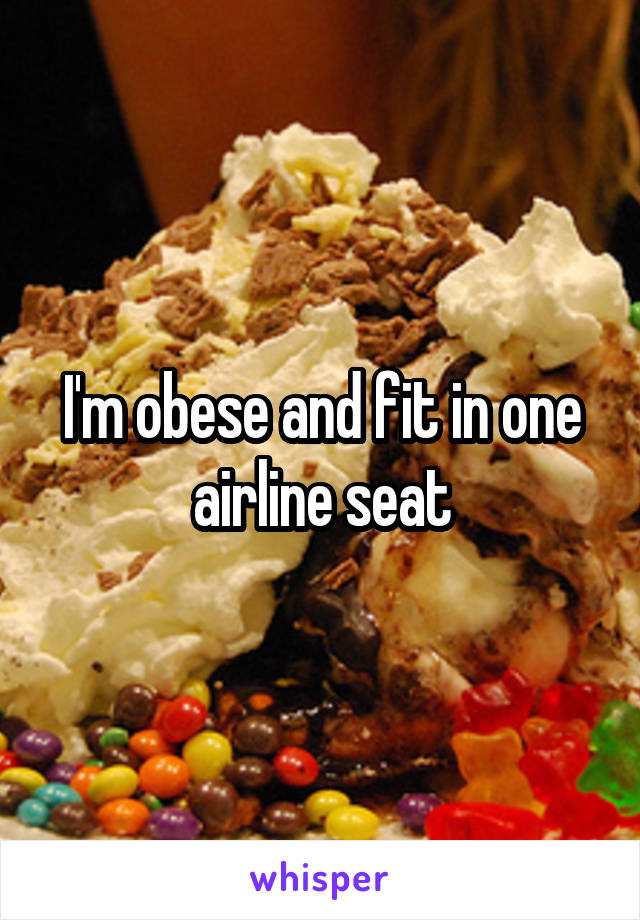 I'm obese and fit in one airline seat