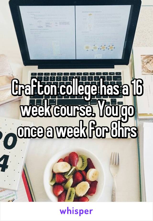 Crafton college has a 16 week course. You go once a week for 8hrs