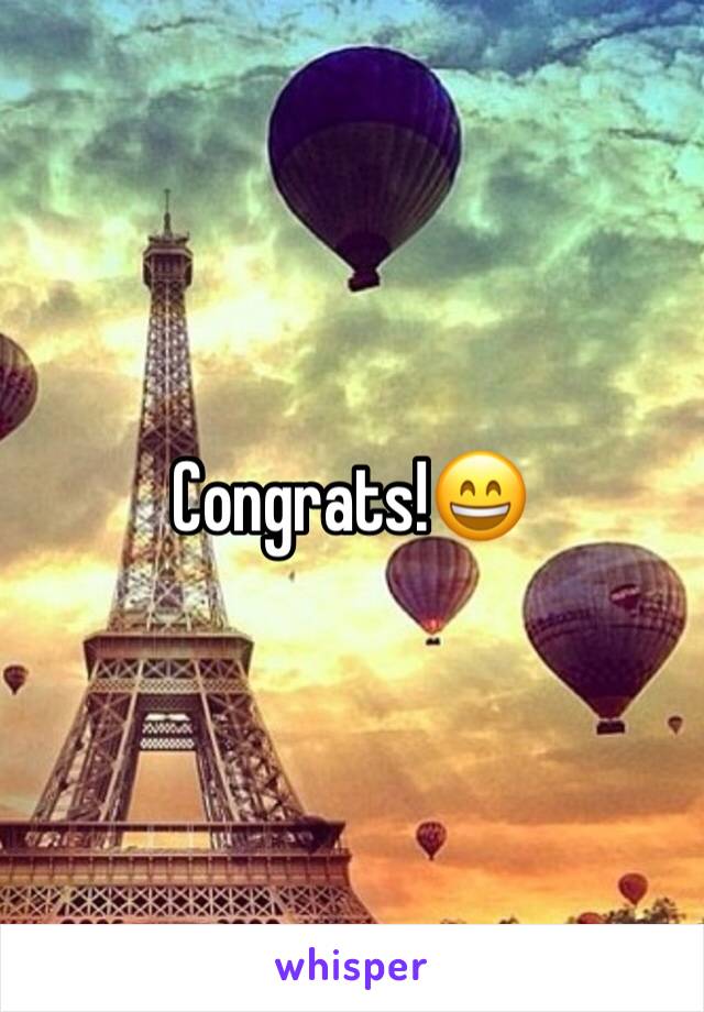 Congrats!😄