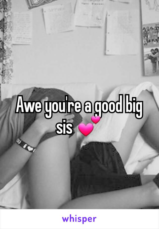 Awe you're a good big sis 💕