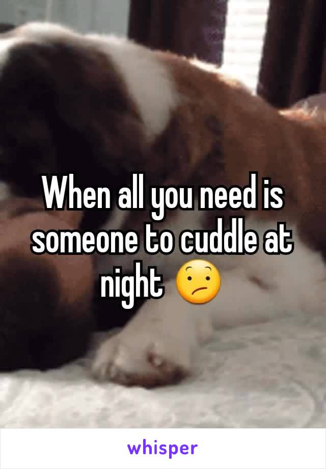 When all you need is someone to cuddle at night 😕