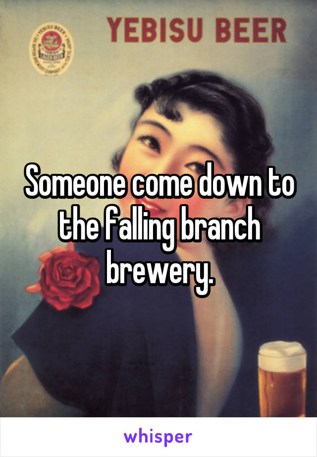 Someone come down to the falling branch brewery.