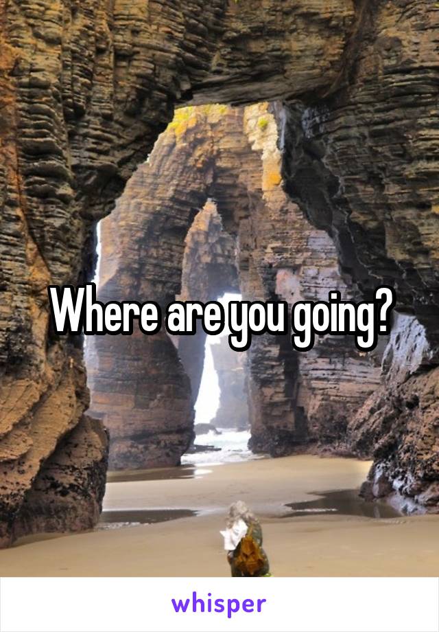 Where are you going?