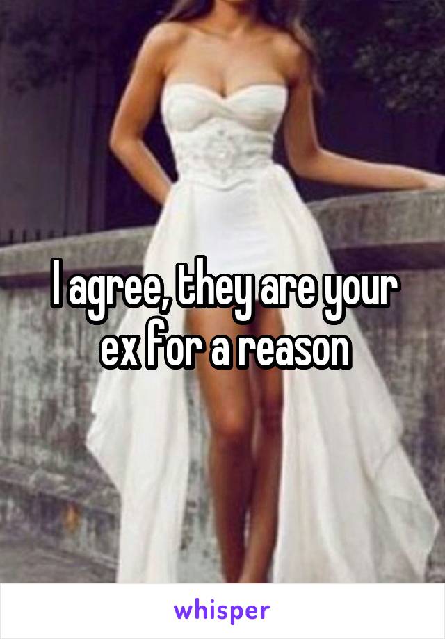 I agree, they are your ex for a reason