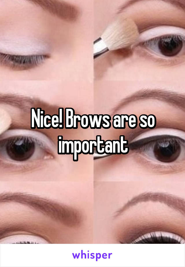 Nice! Brows are so important
