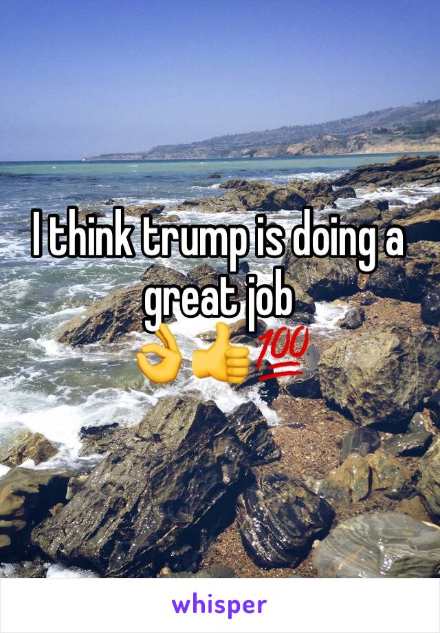I think trump is doing a great job
👌👍💯