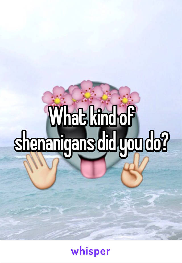 What kind of shenanigans did you do?