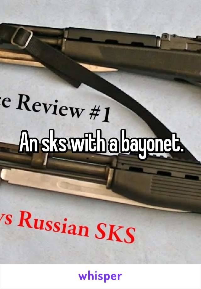 An sks with a bayonet.