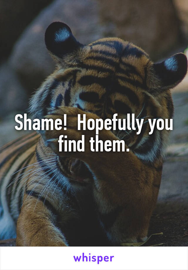 Shame!  Hopefully you find them.