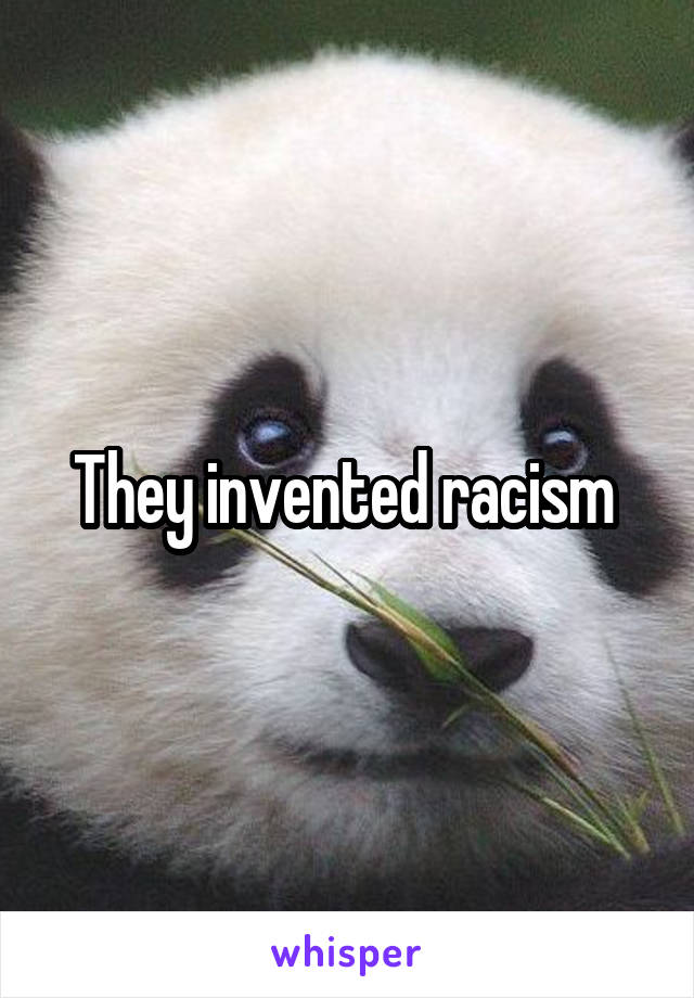 They invented racism 